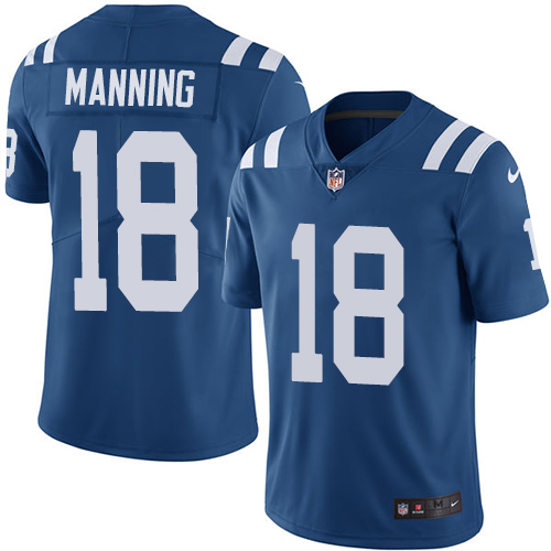 Indianapolis Colts #18 Limited Peyton Manning Royal Blue Nike NFL Home Men JerseyVapor Untouchable jerseys->youth nfl jersey->Youth Jersey